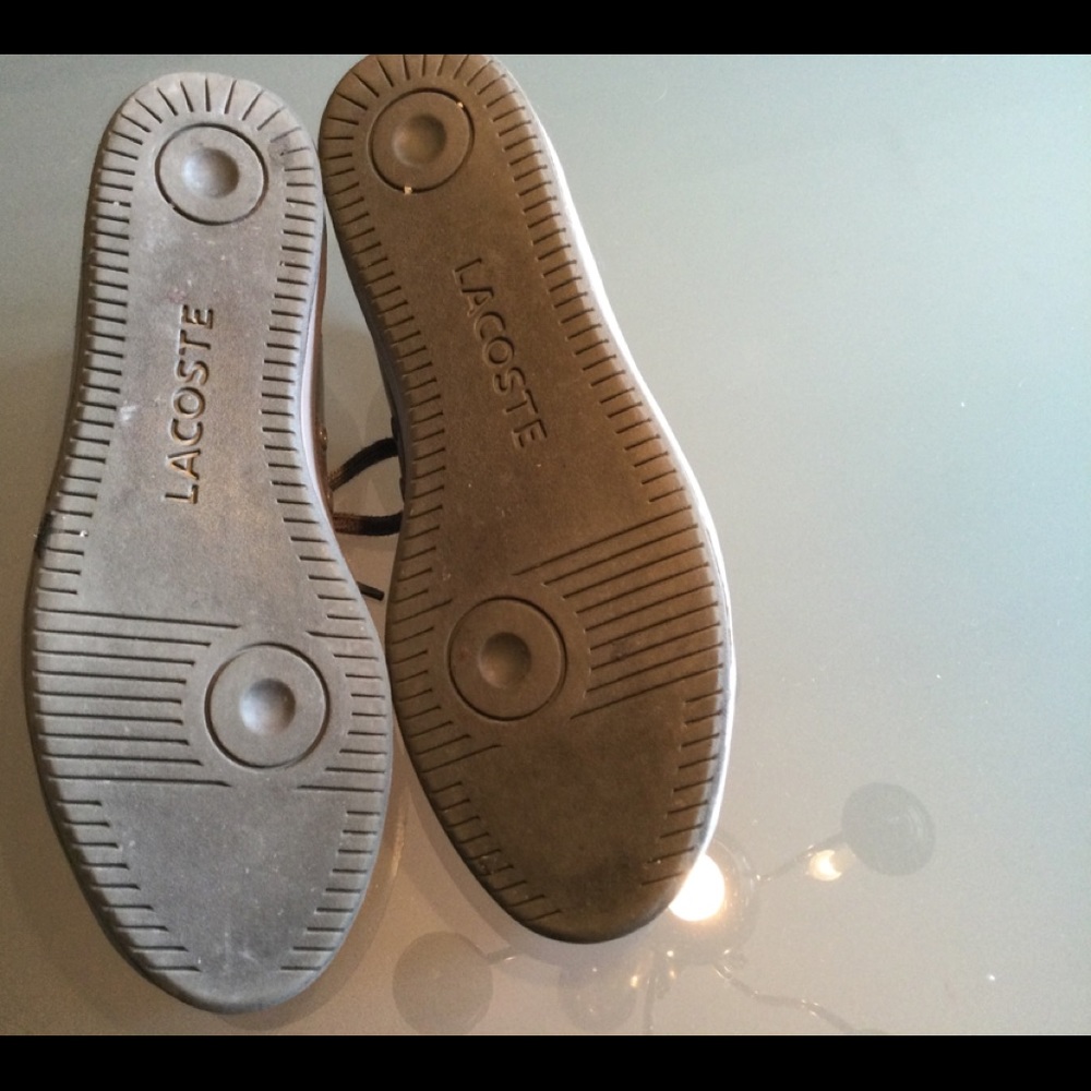 Lacoste Leather and Synthetic Sneakers sz 6.5 - Picture 2 of 5